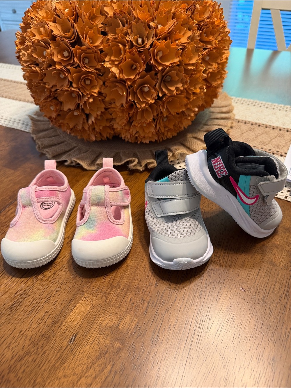 Nike Kids Gray, Pink & Teal Slip-On Sneakers